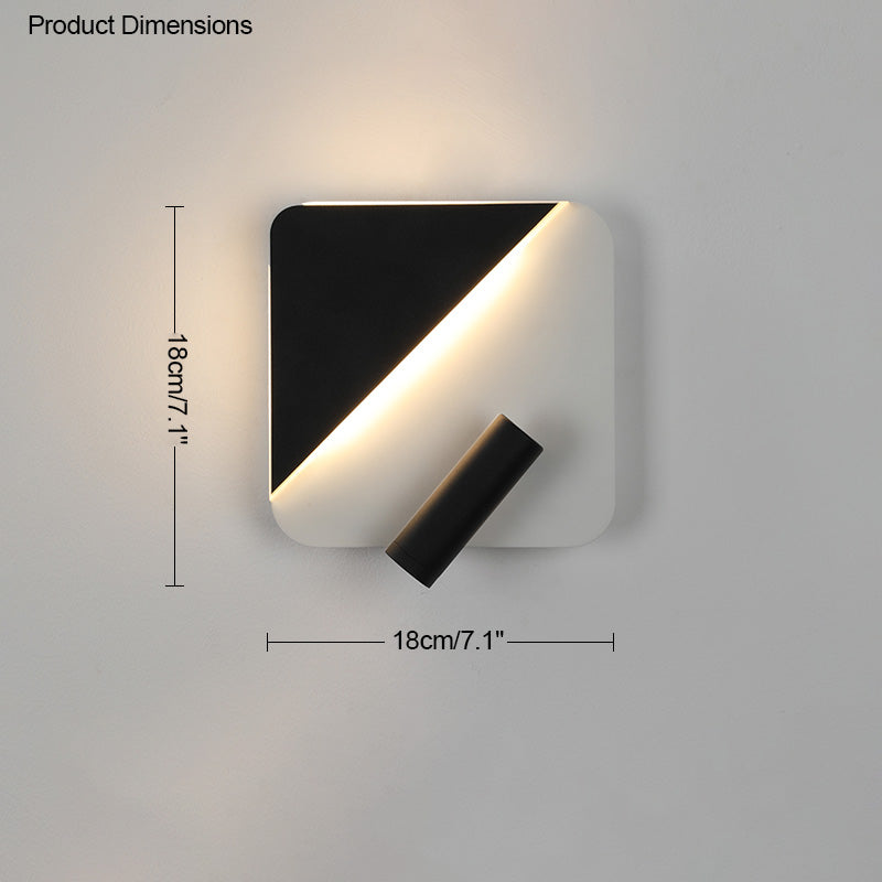 Diff Round/Square Wall Sconce with Spotlight-DF6081