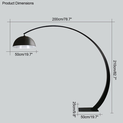 Diff Dome Arc Floor Lamp over Couch-DF7063