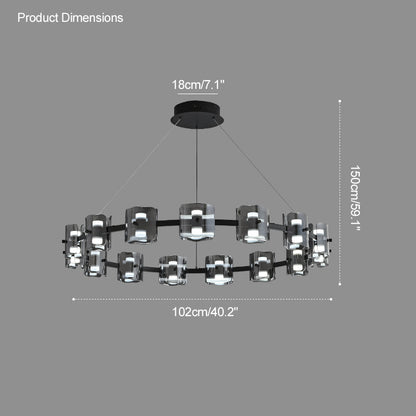Diff Circular Glass Chandelier-DF2218