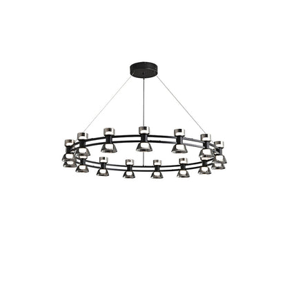Diff Double Circular Brass Chandelier-DF2224