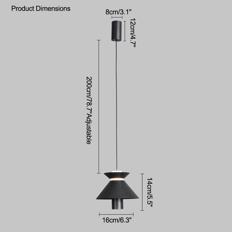 Diff Cone Small Pendant Light for Bedroom-DF2244