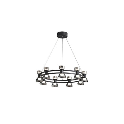 Diff Double Circular Brass Chandelier-DF2224
