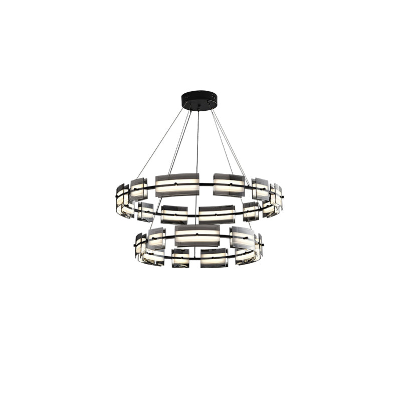 Diff Tiered Circles Glass Chandelier-DF2220