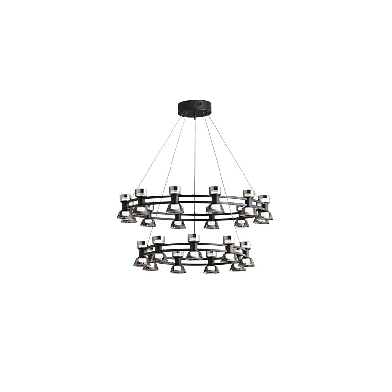 Diff Double Circular Brass Chandelier-DF2224