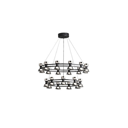 Diff Double Circular Brass Chandelier-DF2224
