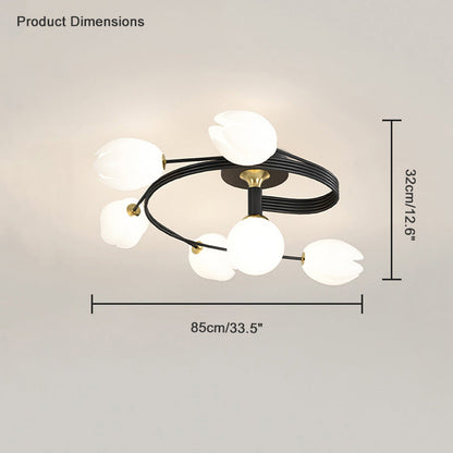 Diff Fancy Magnolia Flower Ceiling Light-DF1045