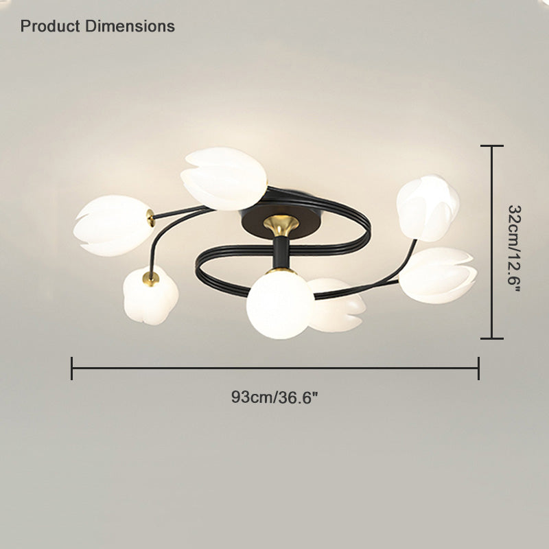 Diff Fancy Magnolia Flower Ceiling Light-DF1045