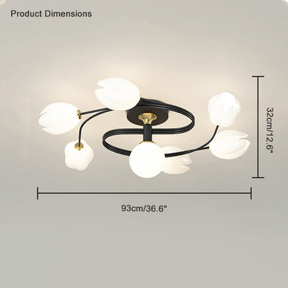 Diff Fancy Magnolia Flower Ceiling Light-DF1045