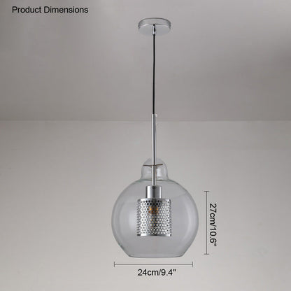 Diff Elegant Round/Cylinder Glass Pendant Light-DF2095