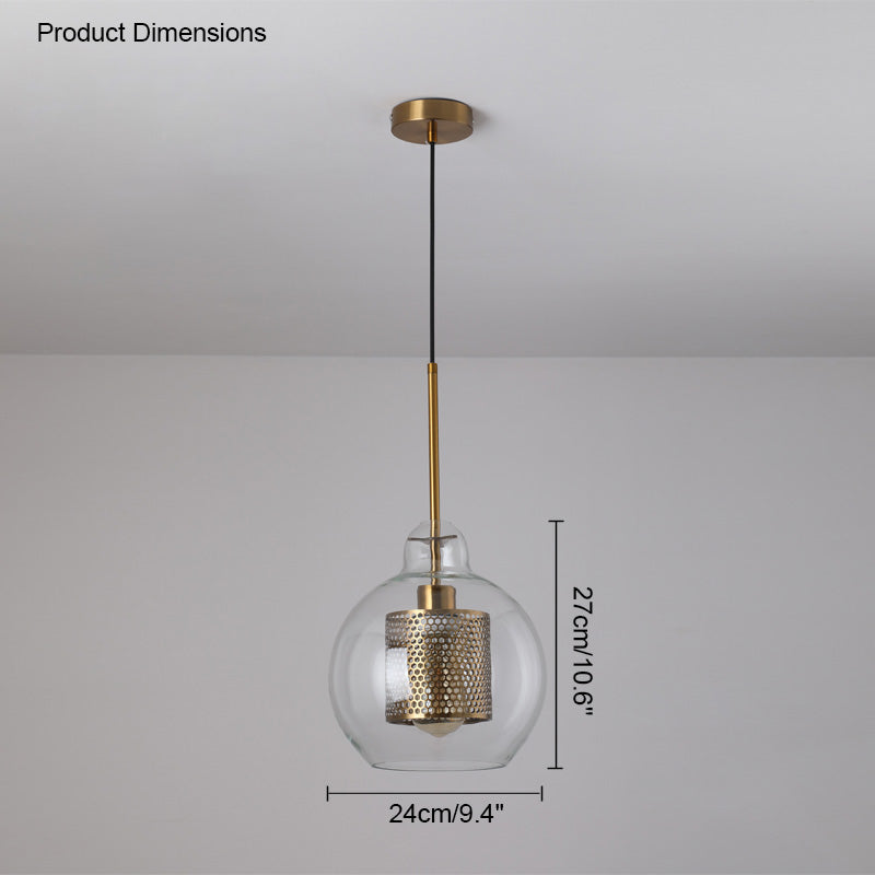 Diff Elegant Round/Cylinder Glass Pendant Light-DF2095