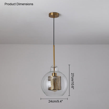 Diff Elegant Round/Cylinder Glass Pendant Light-DF2095