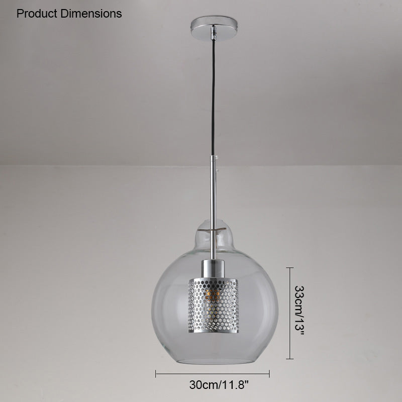 Diff Elegant Round/Cylinder Glass Pendant Light-DF2095