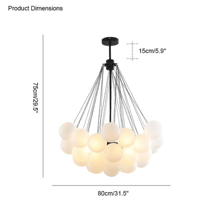 Diff Frosted Glass Bubbles Chandelier-DF2068