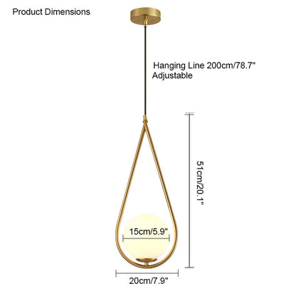 Diff Glass Globe Pendant Light-DF2097
