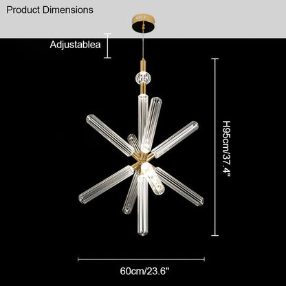 Diff Cypher Vertical/Horizontal Glass Pendant light-DF2153