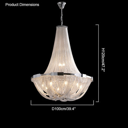 Diff Silver Chain Empire Chandelier-DF2096