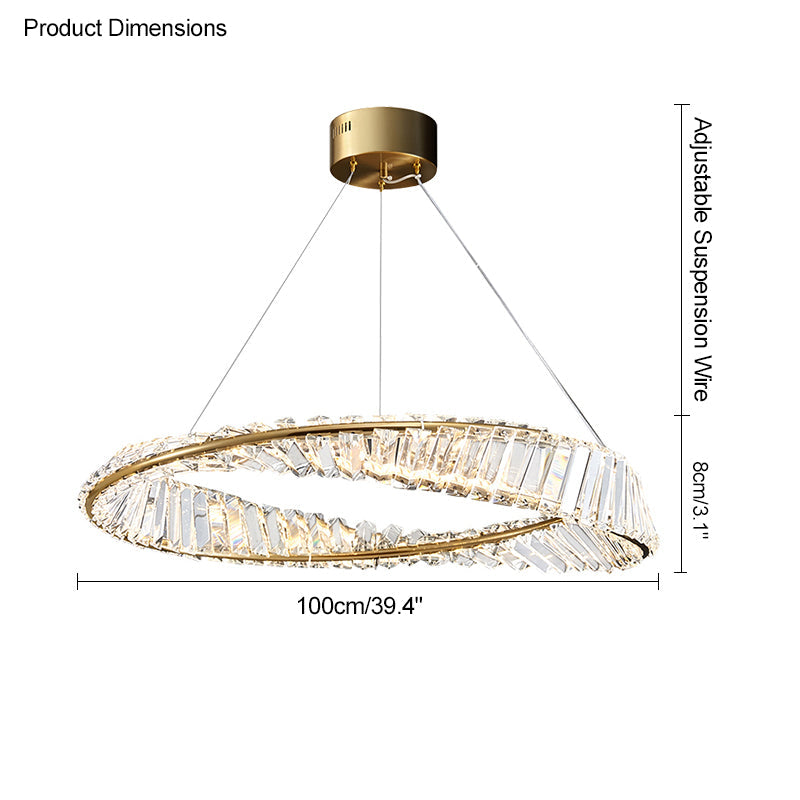 Diff Möbius Crystal Prism Circular Chandelier-DF2191