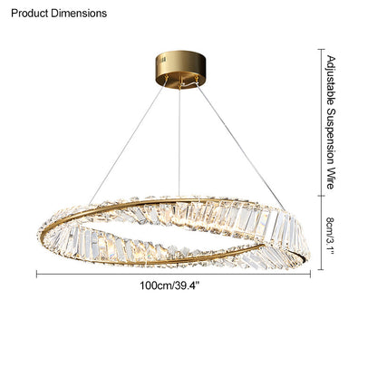 Diff Möbius Crystal Prism Circular Chandelier-DF2191