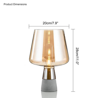 Diff Smoked Glass Table Lamp-DF8018