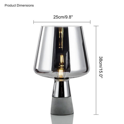Diff Smoked Glass Table Lamp-DF8018