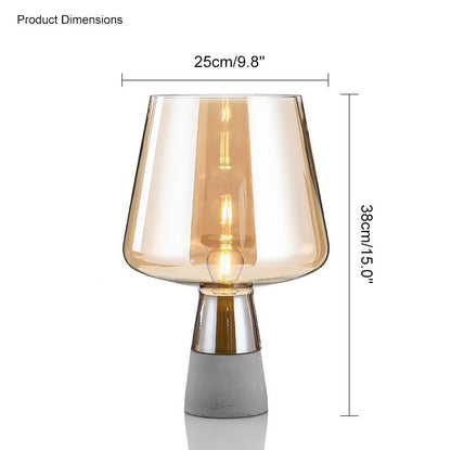 Diff Smoked Glass Table Lamp-DF8018