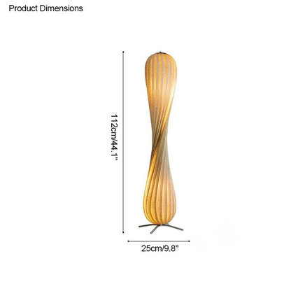 Diff Twisted Tower Wood Floor Lamp-DF7044
