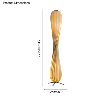 Diff Twisted Tower Wood Floor Lamp-DF7044