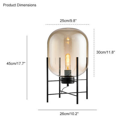 Diff Smoked Glass Lantern Floor Lamp-DF7015