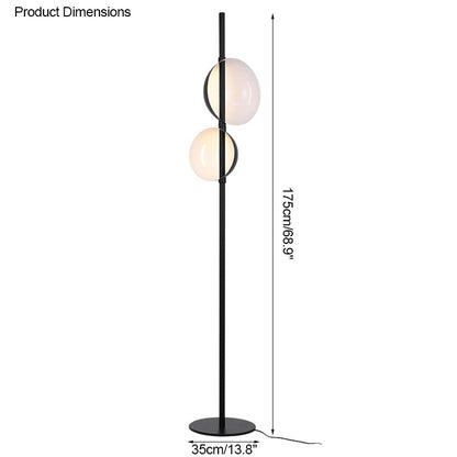 Diff 2-bulb Semi-Globe Floor Lamp-DF7026