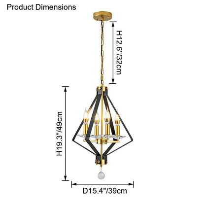 Diff Prism Gold Candle Chandelier-DF2263