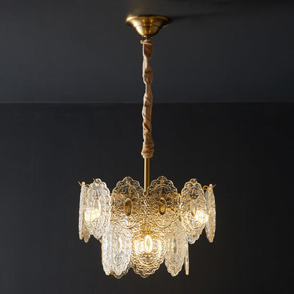 Diff Tiered Textured Glass Chandelier-DF2208