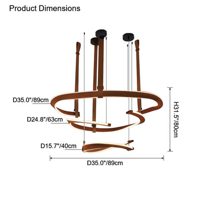 Diff Belt Circular Chandelier-DF2266