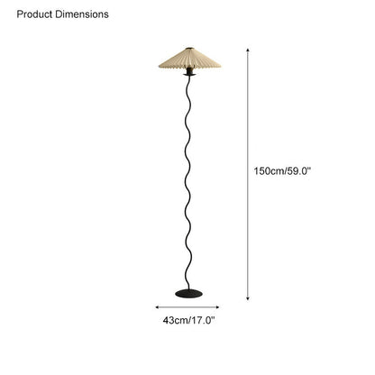 Diff Pleated Squiggle Floor Lamp-DF7011