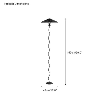Diff Pleated Squiggle Floor Lamp-DF7011