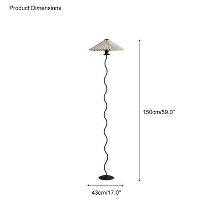 Diff Pleated Squiggle Floor Lamp-DF7011