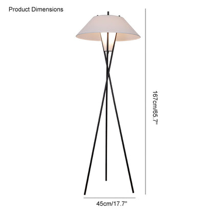 Diff Japandi Cone Tripod Floor Lamp-DF7019