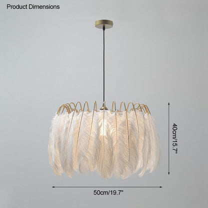 Diff Feather Round Chandelier-DF2215
