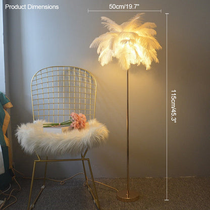 Diff Feather Palm Tree Floor Lamp with Tray-DF7052