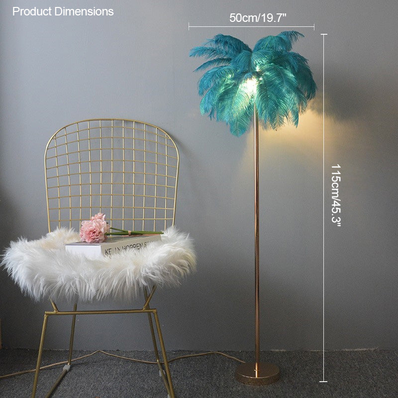 Diff Feather Palm Tree Floor Lamp with Tray-DF7052