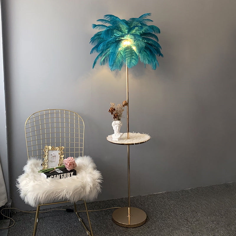 Diff Feather Palm Tree Floor Lamp with Tray-DF7052