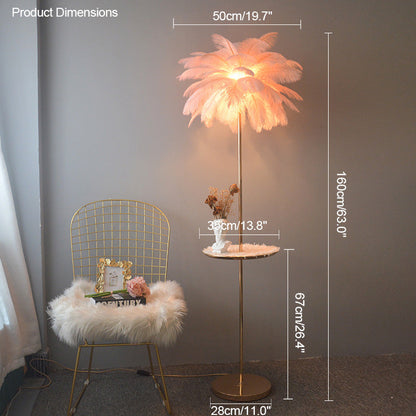 Diff Feather Palm Tree Floor Lamp with Tray-DF7052