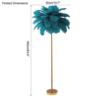 Diff Feather Palm Tree Floor Lamp with Tray-DF7052