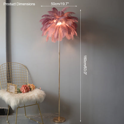 Diff Feather Palm Tree Floor Lamp with Tray-DF7052