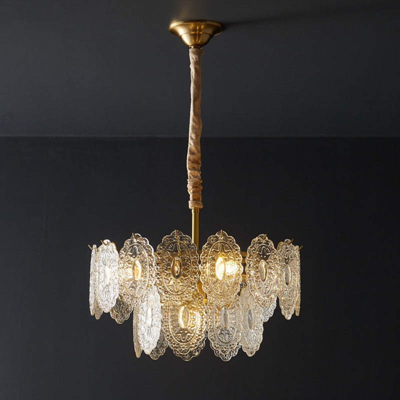 Diff Tiered Textured Glass Chandelier-DF2208