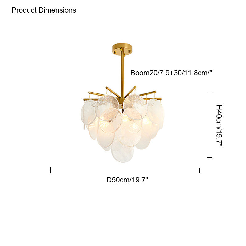 Diff Tiered Textured Glass Cloud Chandelier-DF2005