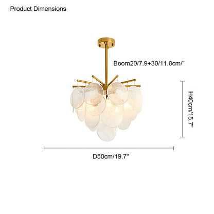 Diff Tiered Textured Glass Cloud Chandelier-DF2005