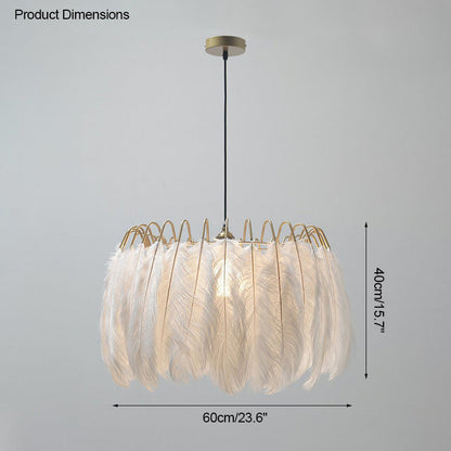 Diff Feather Round Chandelier-DF2215