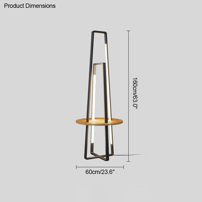 Diff Tower Floor Lamp with Shelf-DF7048