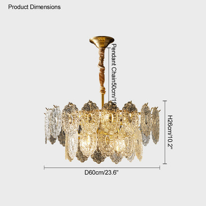 Diff Tiered Textured Glass Chandelier-DF2208