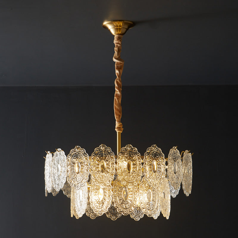 Diff Tiered Textured Glass Chandelier-DF2208